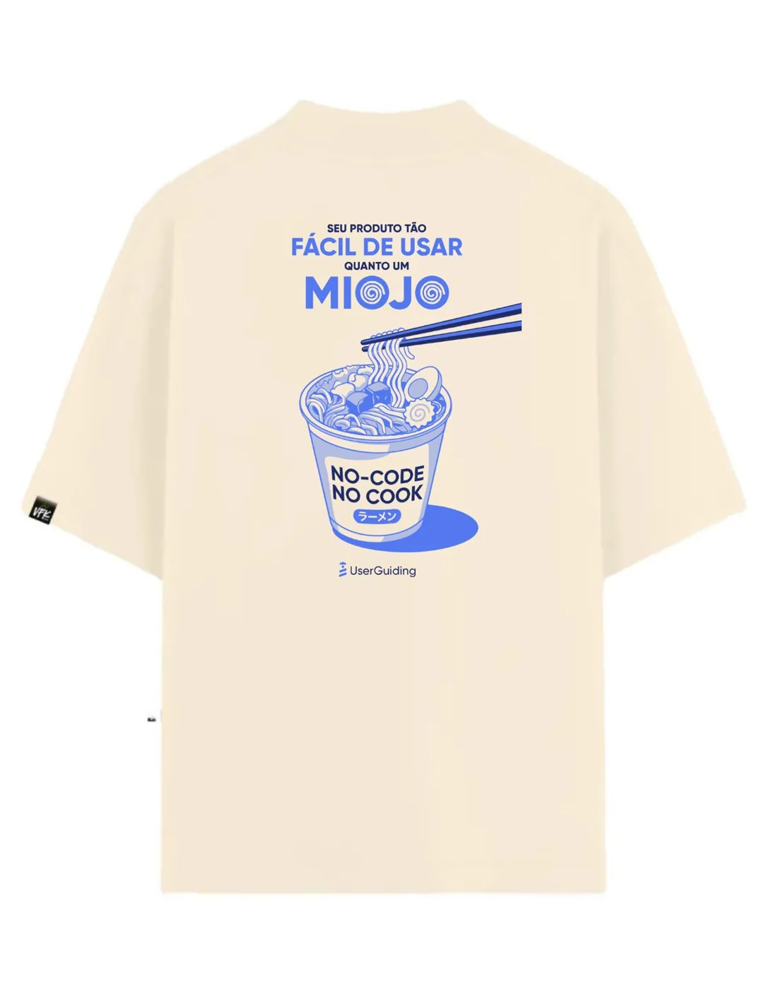 Costas da camiseta: seu produto tão fácil de usar quanto um miojo, no-code no cook